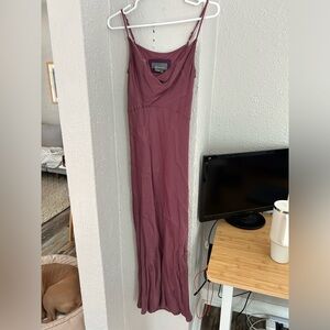 Cali satin cowl neck midi slip dress by Anthropologie